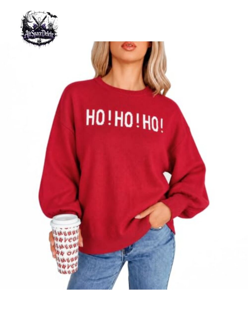 Merry Long Batwing Sleeve Sweater Pullover Top Viscose Nylon Blend